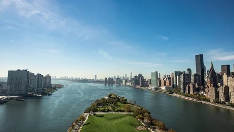 Manhattan Brooklyn Skyline Stock Footage 83527782