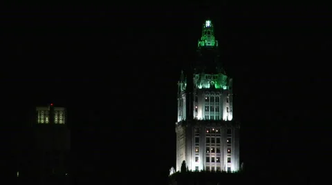 Manhattan Building Light Show 2008 Stock Footage 157230