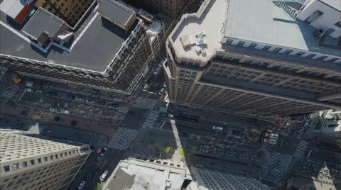Manhattan City Blocks Seen From Directly Above, New York City 库存影片 62815611