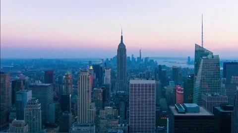Manhattan Cityscape Time Lapse Stock Footage 48631865