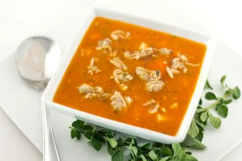 Manhattan clam chowder Stock Photos