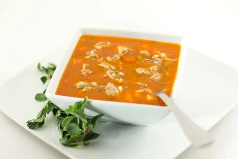 Manhattan clam chowder Stock Photos