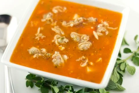 Manhattan clam chowder Stock Photos