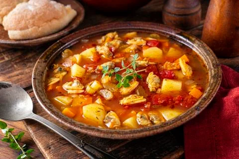 Manhattan Clam Chowder Stock Photos