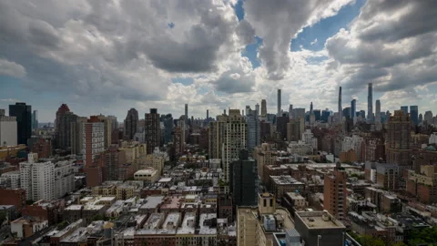 Manhattan Cloudscape Timelapse Stock Footage 205245937