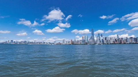 Manhattan Daytime Timelapse Stock Footage 128398486