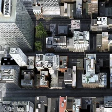 Manhattan District 04 Low Poly 3D Model