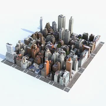 Manhattan District 05 Low Poly 3D Model
