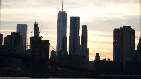 Manhattan at Dusk Stock Footage 66730067