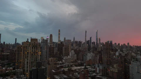 Manhattan Dusk to Night Stock Footage 167089143