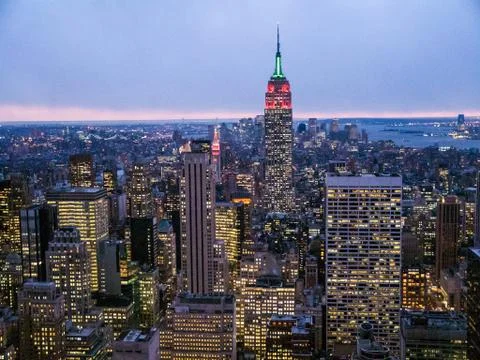Manhattan at Dusk Stock Photos