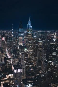 Manhattan in the evening Stock Photos