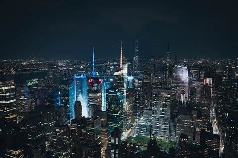 Manhattan in the evening Stock Photos