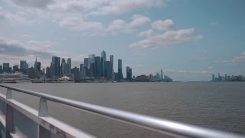 Manhattan From The Ferry Stock Footage 252382498