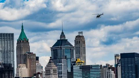 Manhattan Helicopter Stock Photos