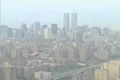 Manhattan helicopter shot including the Twin Towers Footage