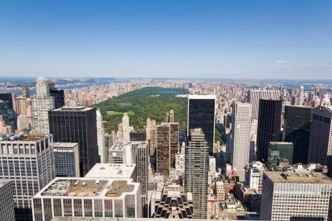 Manhattan from high viewpoint Stock Photos