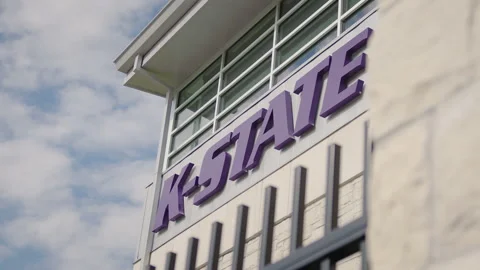 Manhattan, KS - May 21, 2022: Kansas State University Wildcats' "K-State" text Stock Footage 195836619