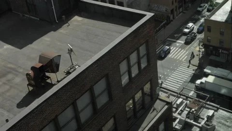 Manhattan midtown window view. SloMo Stock Footage 162815693
