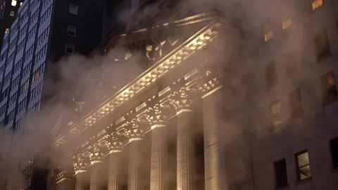 Manhattan, New York/USA - October 26. 2019: NYSE, Stock Exchange in NYC Stock Footage