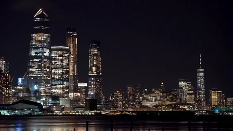 Manhattan at Night 1 Stock Footage 120484976