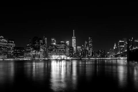 Manhattan at Night Stock Photos