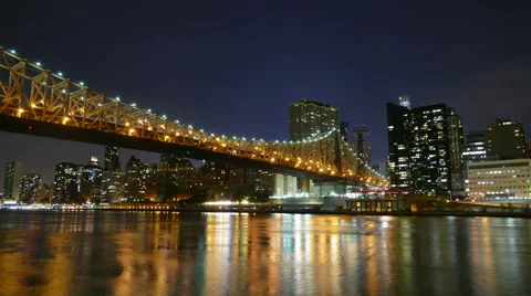 Manhattan night timelaps Stock Footage 57203226