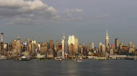Manhattan NYC Skyline Stock Footage 41579176