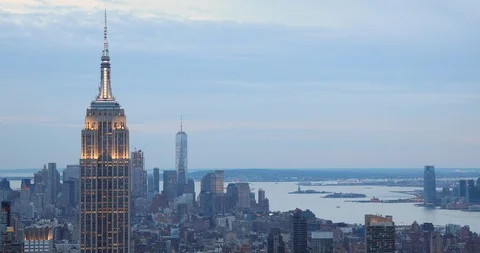Manhattan NYC Skyline Stock Footage 88640198