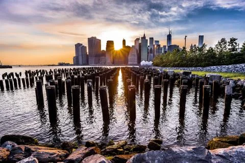 Manhattan pier Stock Photos