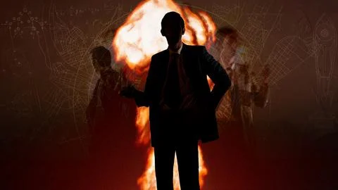 Manhattan project, development of nuclear weapons, history of science Foto stock