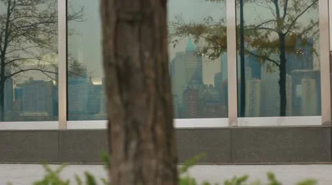 Manhattan reflected Stock Footage 22664661