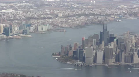 Manhattan seen ffrom high up Stock Footage 57851728