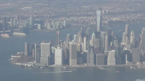 Manhattan seen from high up Video stock 57728614