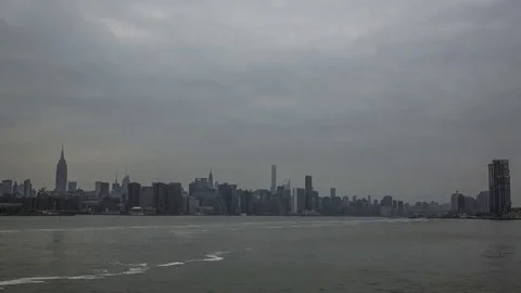 Manhattan shot from Brooklyn, Sunset, Upper East Side Video stock 76018130