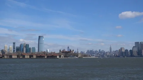 Manhattan shot from a ferry Stock Footage 90500244