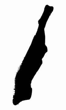 Manhattan silhouette map Stock Illustration