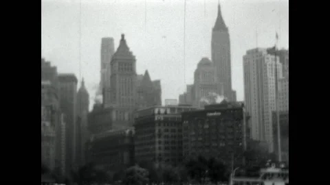 Manhattan Skyline 1931 Stock Footage 203548806