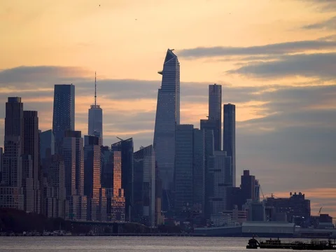 Manhattan Skyline 4 Stock Footage