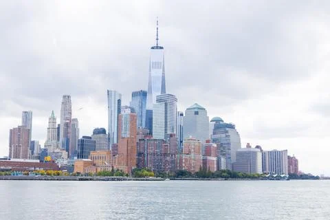 Manhattan skyline in autumn Stock Photos