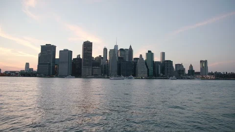 Manhattan skyline from Brooklyn 2 Video stock 108655738