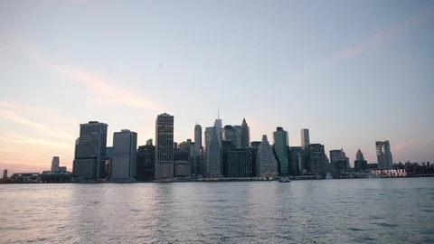 Manhattan skyline from Brooklyn Video stock 108759437