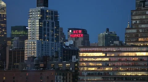 Manhattan Skyline Stock Footage
