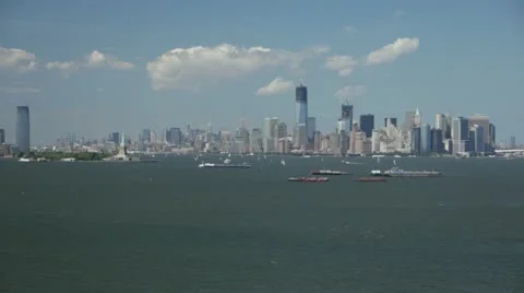 Manhattan Skyline Stock Footage 11408721
