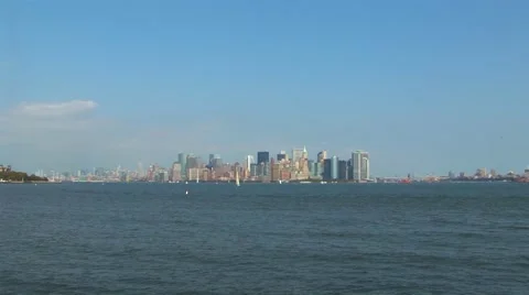 Manhattan Skyline Stock Footage 40684416