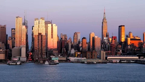 Manhattan Skyline Video stock 113227387