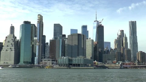 Manhattan Skyline Stock Footage 120574933