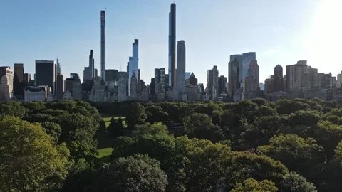 Manhattan skyline Stock Footage