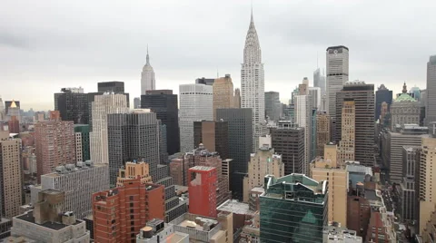Manhattan skyline millenium nyc new york Stock Footage 6731019