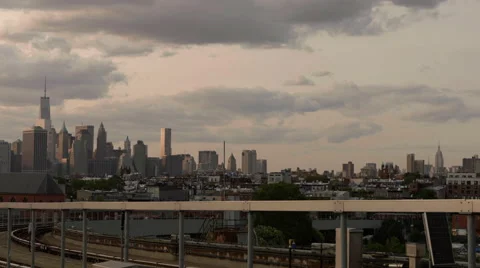 Manhattan Skyline New York City Subway NYC Empire State Building 4K Видео 41663180